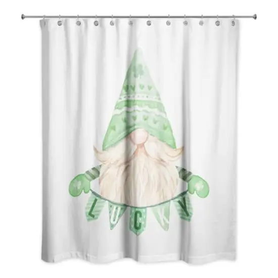 Lucky Leprechaun Banner Shower Curtain 71" x 74" Shower Curtain {1}