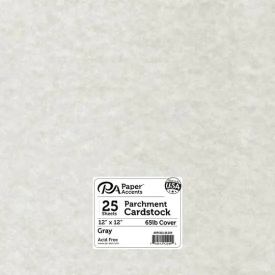 PA Paper™ Accents 12" x 12" 65lb. Parchment Cardstock, 25 Sheets White {2}