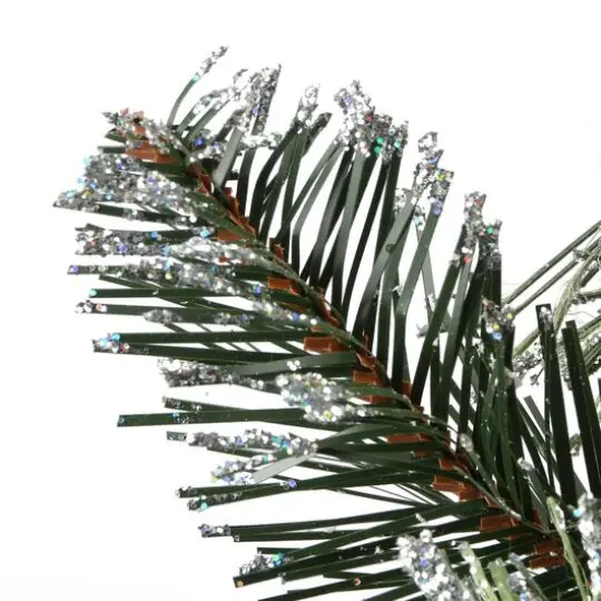 30" LED Cosmic Lights&reg; Glittery Bristle Pine Wreath {4}