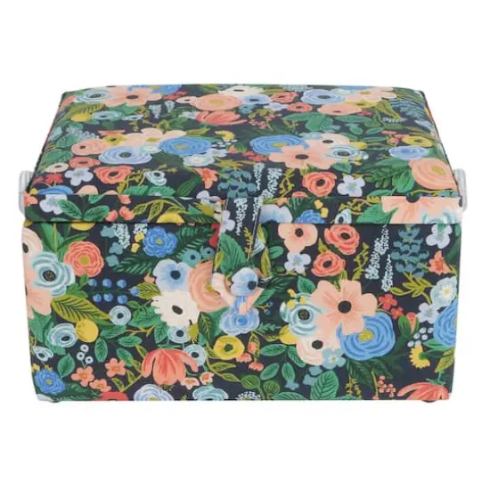 11.5" Blue Floral Sewing Basket by Loops & Threads&reg; {5}