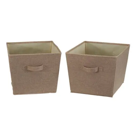 Household Essentials Tapered Fabric Storage Bins, 2ct. Brown {1}