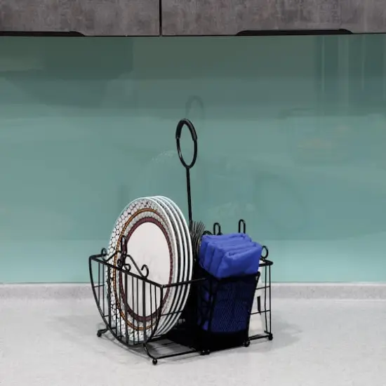 Picnic & Flatware Caddy Multifunctional Basket, 3ct. {5}