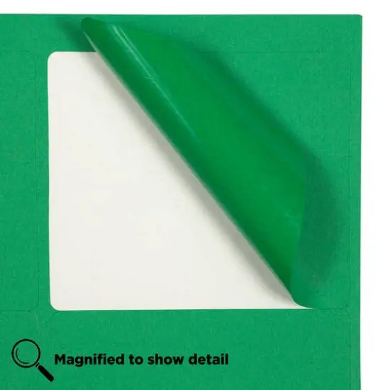JAM Paper Adhesive Shipping Labels, 3.33" x 4" Green {6}