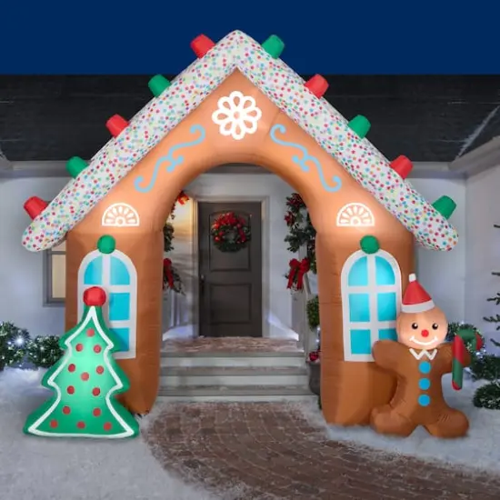 8.5ft. Airblown&reg; Inflatable Christmas Gingerbread Archway {3}