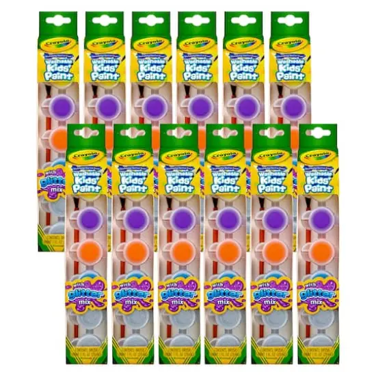 Crayola&reg; Glitter Effects Washable Kids' Paint Pots, 12 Packs of 6 {1}