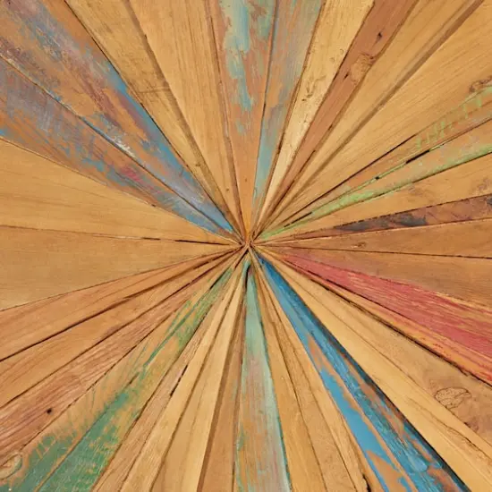 Multicolor Starburst Teak Wood Wall D&eacute;cor {3}