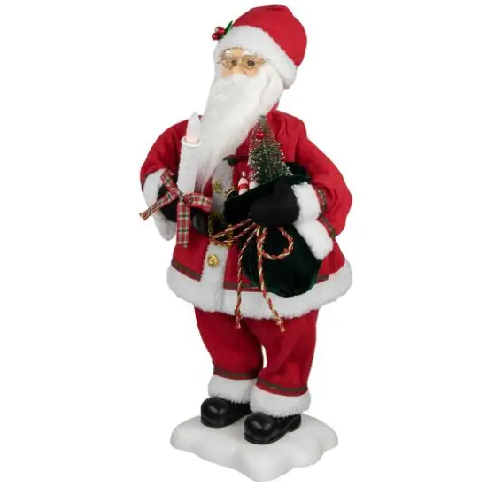 24" Animated Santa Claus with Lighted Candle Musical Christmas Figure {10}