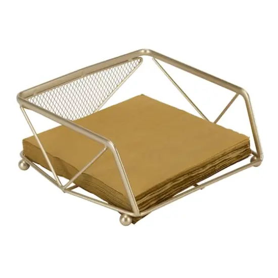 Kitchen Details Geode Napkin Holder Satin Gold {4}