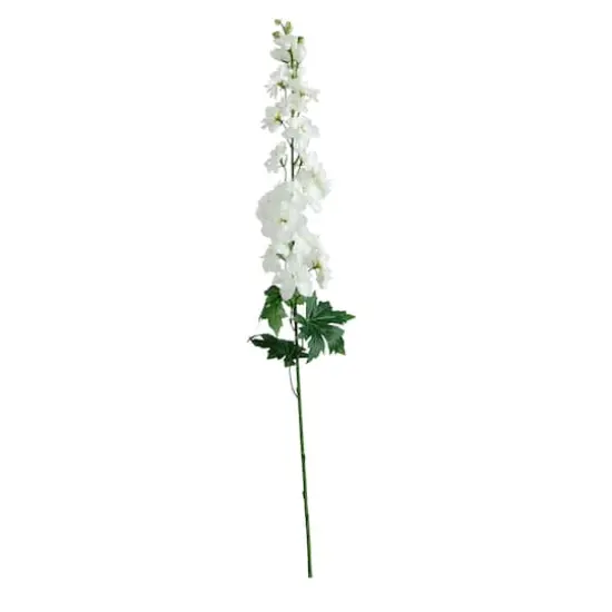 39" White Delphinium Flower Stems, 3ct. {1}