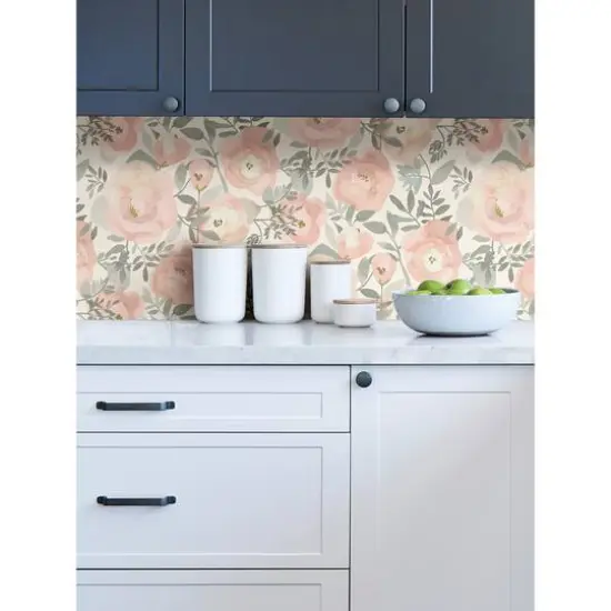 NuWallpaper Rose Peachy Keen Peel & Stick Wallpaper {7}