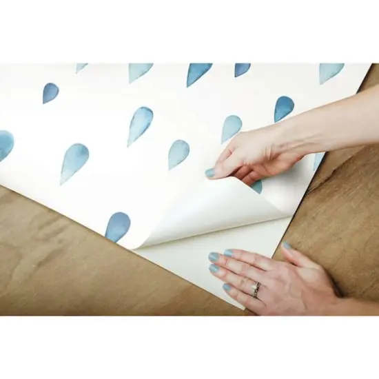 RoomMates Clara Jean Raindrops Peel & Stick Wallpaper {8}