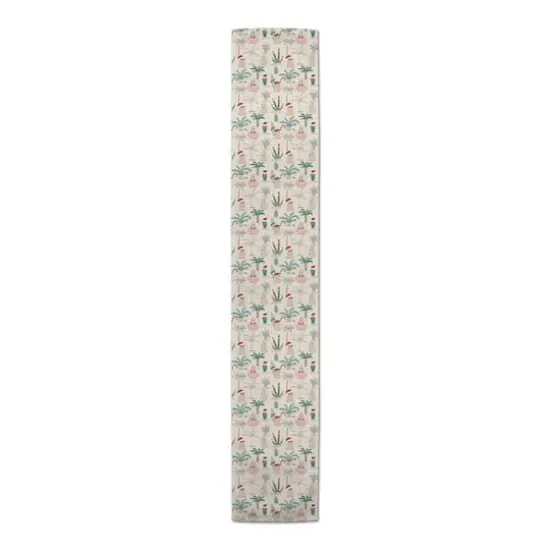 90" Christmas Sand Snowmen Polyester Twill Table Runner {1}