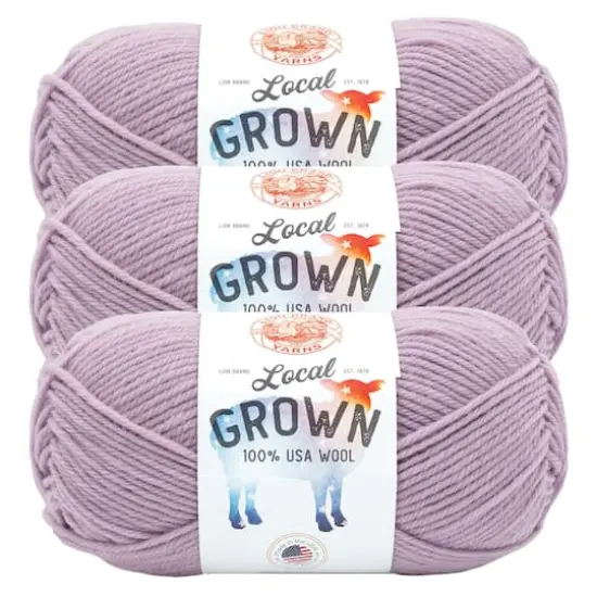3 Pack Lion Brand&reg; Local Grown Yarn Lilac {1}