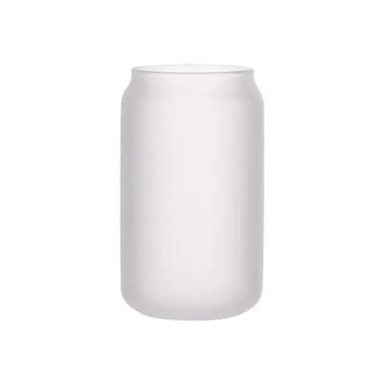 Craft Express 6ct. 13oz. Frosted White Glass Mug with Clear Glass Straw {1}