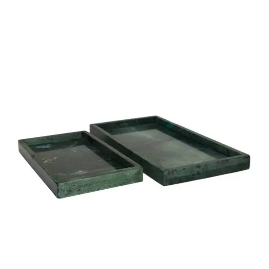 CosmoLiving by Cosmopolitan Green Marble Tray Set {1}