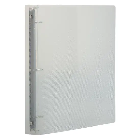 JAM Paper Glass Twill Plastic 3-Ring Binder Clear {4}