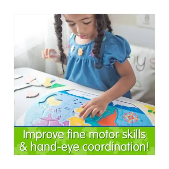 Lift & Learn Puzzle - Continents & Oceans: 22 Pcs {9}