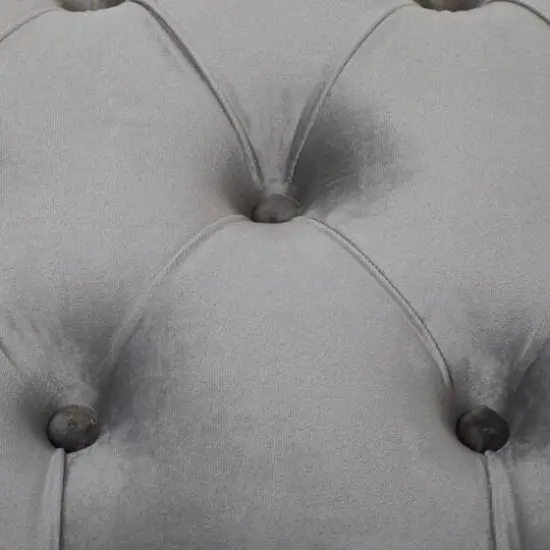 Grey Metal Glam Bench, 19" x 39" x 17" {6}