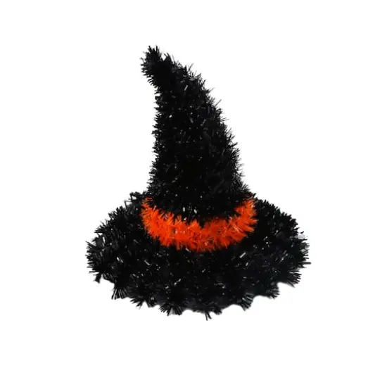 5" Black & Orange Tinsel Witch Hat by Ashland&reg; {3}
