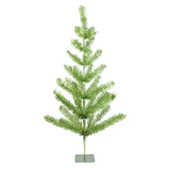 3ft. Unlit Green Tinsel Pine Twig Artificial Christmas Tree {1}