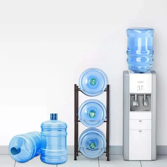 NEX&trade; 3-Tier 5-Gallon Water Bottle Storage Rack Black {7}