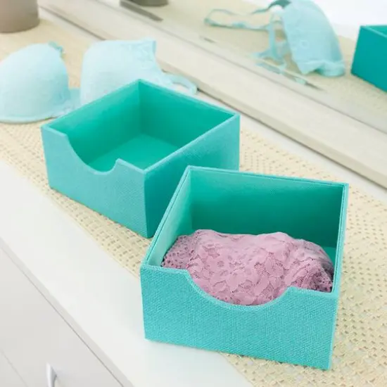 Household Essentials Square Drawer Organizers, 2ct. Green {4}