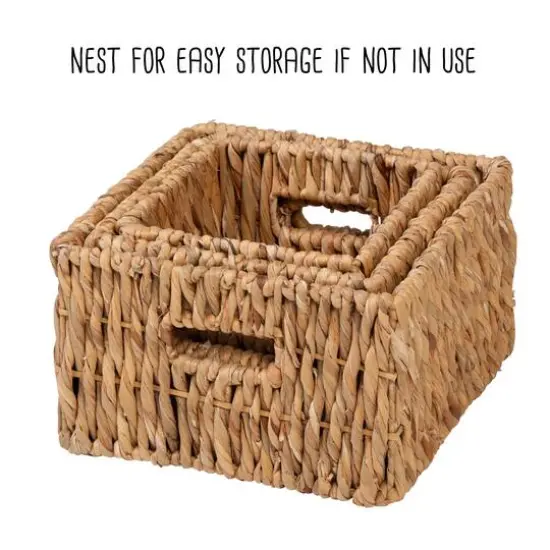 Honey Can Do Square Wicker Natural Nesting Baskets {6}
