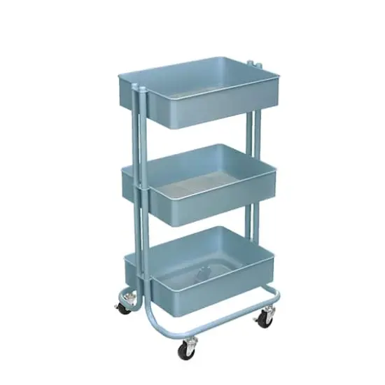 Lexington 3-Tier Rolling Cart by Simply Tidy&reg; Dusty Blue {1}