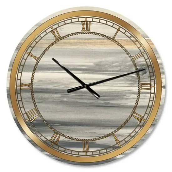 Designart Watercolor Color Fields II Wall Clock {1}