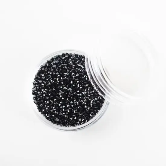 1.2mm Glass Micro Rhinestones by Bead Landing&trade;, 0.7oz. Jet {4}