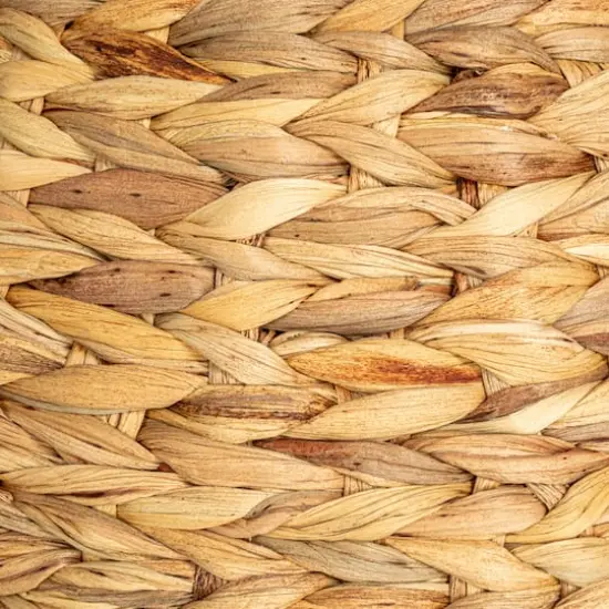 Household Essentials 18" Natural Water Hyacinth Hourglass Stool {4}