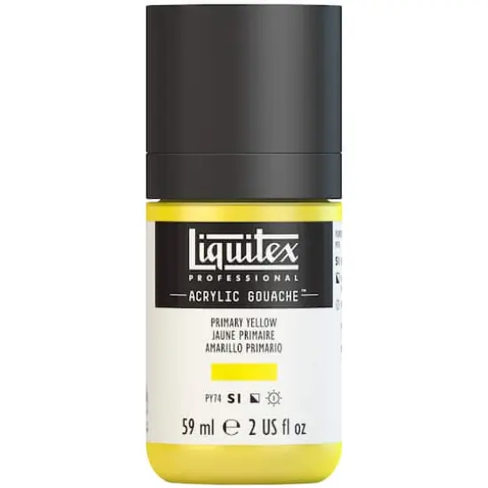 Liquitex&reg; Professional Acrylic Gouache&trade; Paint, 2oz. Primary Yellow {1}