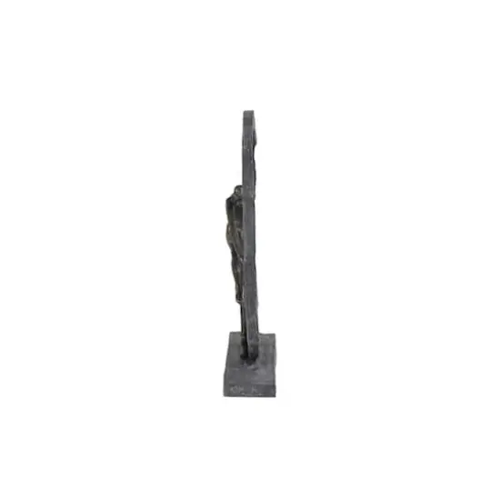 Grey Resin Modern Sculpture, Dancer 15" x 12" x 3" {7}