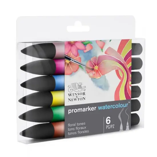 Winsor & Newton® ProMarker™ Floral Tones 6 Watercolor Marker Set {3}