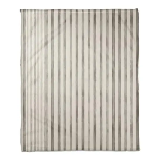 Stripes Watercolor Coral Fleece Blanket {1}