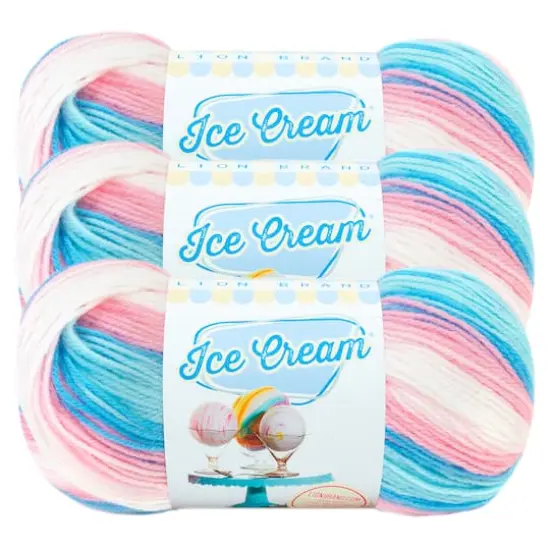 3 Pack Lion Brand&reg; Ice Cream&reg; Yarn Cake Batter {1}