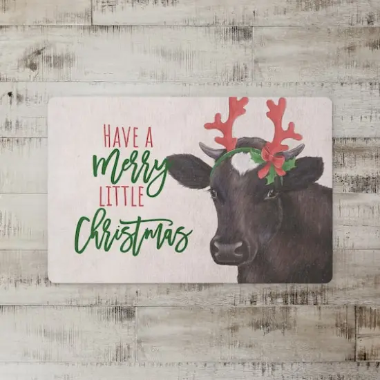 Reindeer Cow Floor Mat {3}