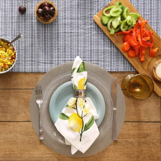 DII&reg; Round Double Frame Placemats, 6ct. Champagne {6}