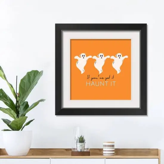 Haunt It Black Framed Print Wall Art {4}