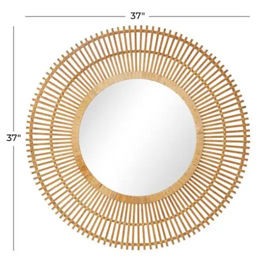 Brown Bohemian Wall Mirror, 37" x 1" x 37" {6}