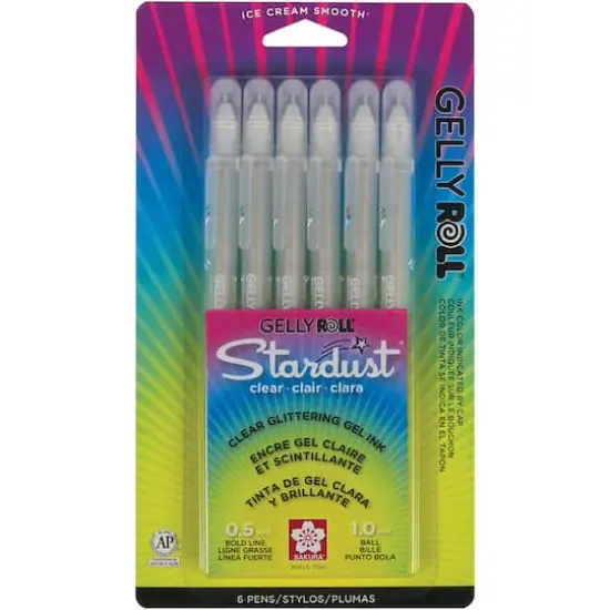 Gelly Roll&reg; Stardust&reg; Bold Point Clear Pens, 6ct. {1}
