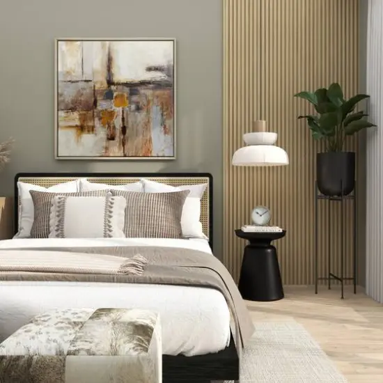 Black Metal Accent Table with Bell Shaped Base {13}