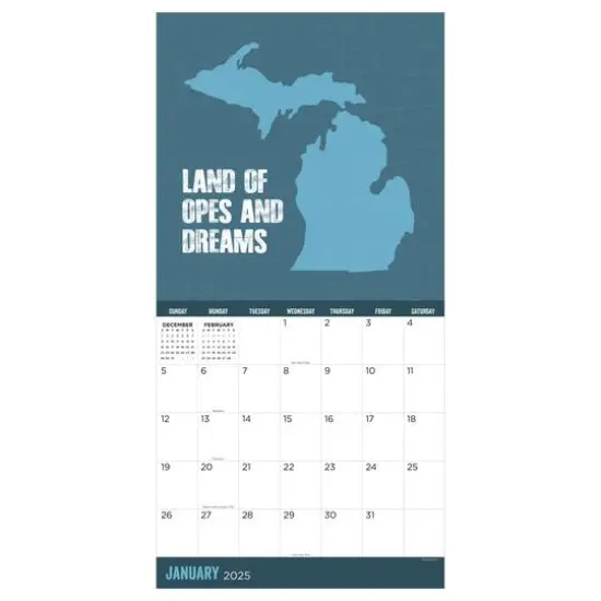 TF Publishing 2025 Home: Michigan Wall Calendar {5}