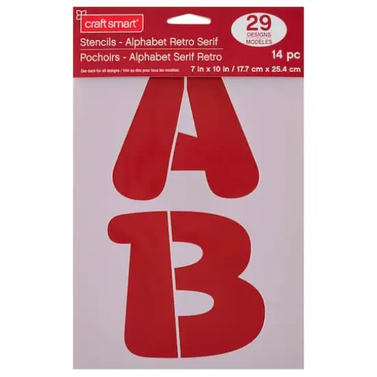 4.5" Retro Serif Alphabet Stencils by Craft Smart&reg; {3}