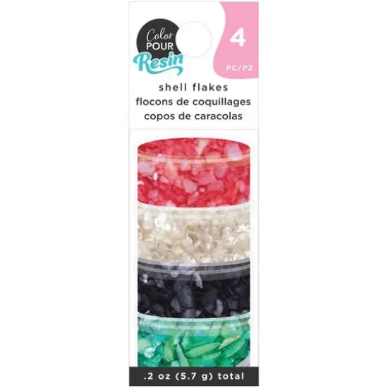 Color Pour Resin Primary Shell Flakes Mix-Ins, 4ct. {3}