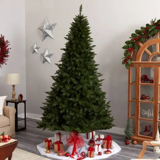 9ft. Pre-Lit Vermont Spruce Artificial Christmas Tree, Color Changing LED Lights {9}