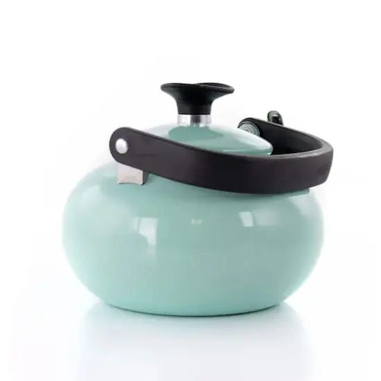 Kenmore&reg; 1.5qt. Blue Enamel on Steel Whistling Tea Kettle {6}
