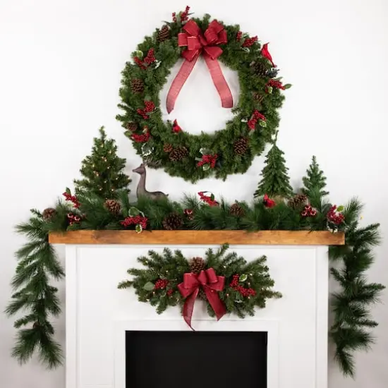 32" Clear Lights Canadian Pine Swag {6}