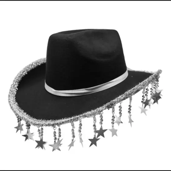 Black & Silver Cowboy Hat with Stars by Celebrate It&trade; {3}
