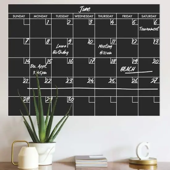 RoomMates Chalk Calendar Peel & Stick Giant Wall Decal {3}